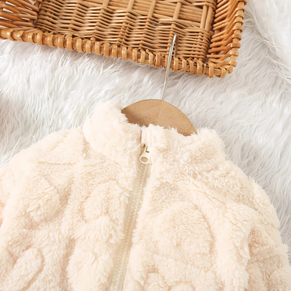 (6 Months -3 Years Old) New Autumn And Winter Baby Girl Long Sleeved Coat, Simple And Warm Children'S Clothing