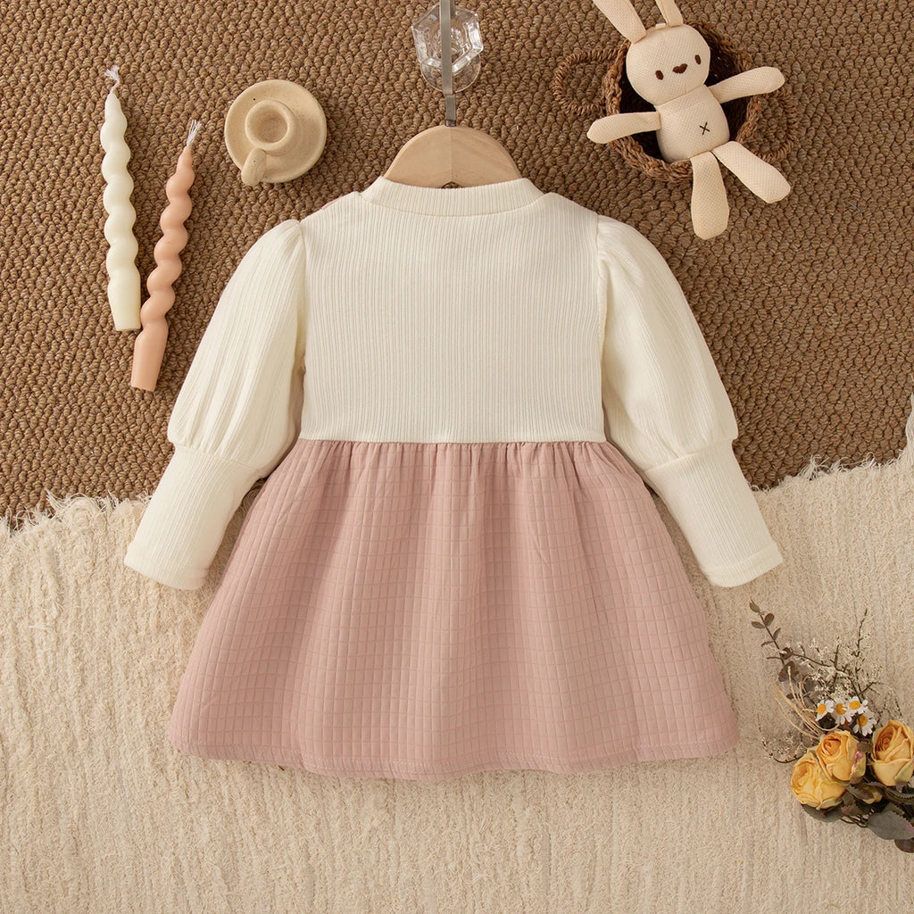 Cute Rabbit Baby Girl Dress, Spring And Autumn New Sweet Bow Children'S Long Sleeved Clothes (9 Months -3 Years Old)