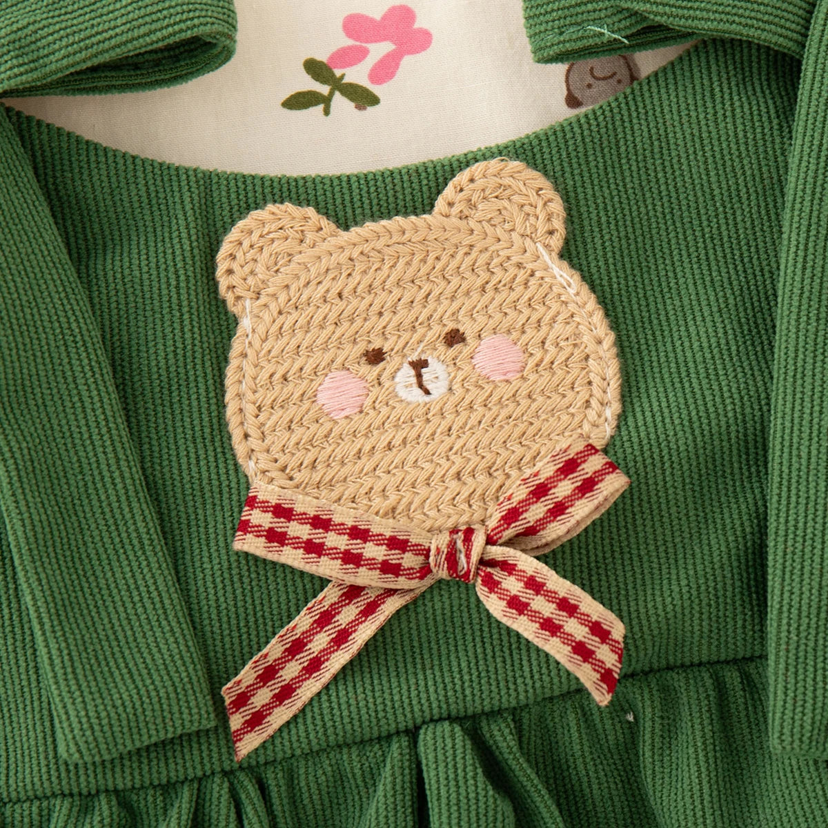 9 Months -4 Years Old Spring And Autumn New Floral Long Sleeved Baby Girl Dress, Sweet Bow Children'S Clothing