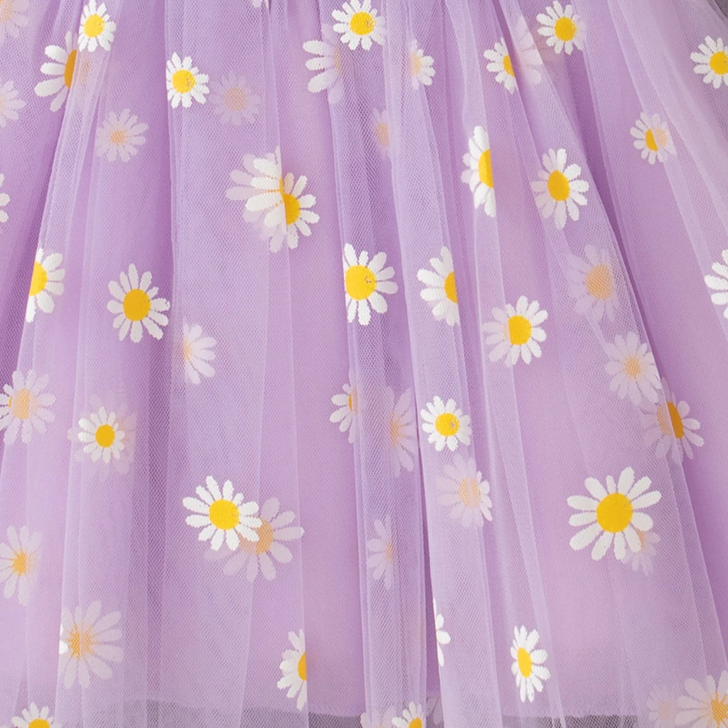Summer New Floral Chiffon Baby Girl Princess Dress, Birthday Party Children'S Sleeveless Clothes For Babies Aged 0-3 Years Old