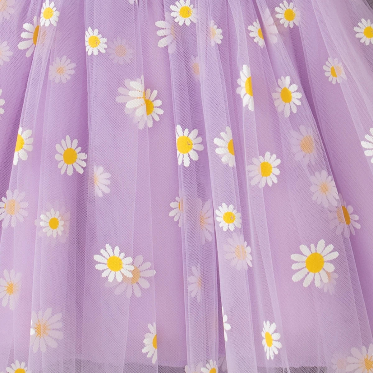 Summer New Floral Chiffon Baby Girl Princess Dress, Birthday Party Children'S Sleeveless Clothes For Babies Aged 0-3 Years Old