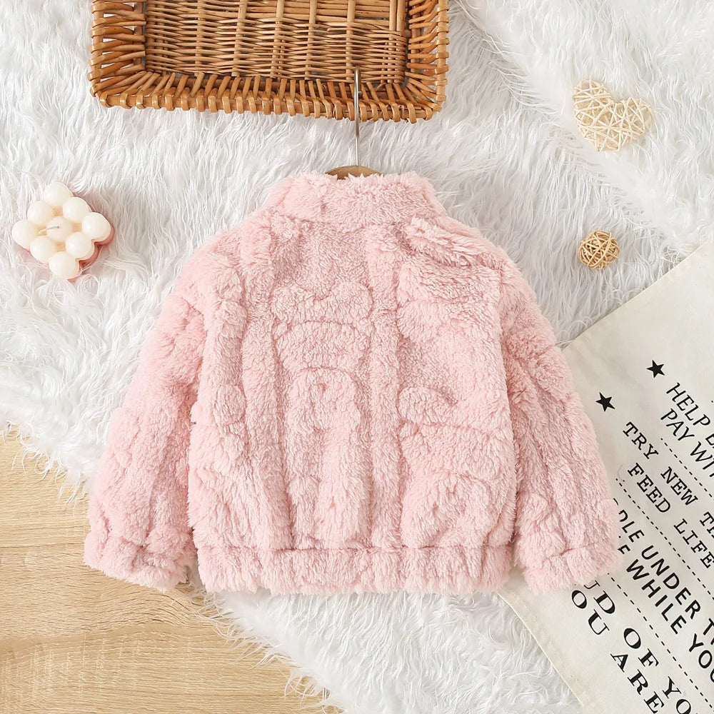 (6 Months -3 Years Old) New Autumn And Winter Baby Girl Long Sleeved Coat, Simple And Warm Children'S Clothing