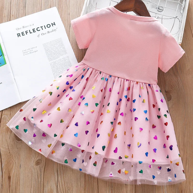 Summer New Baby Girl Dress Cute Rainbow Horse Children'S Sleeveless Clothes