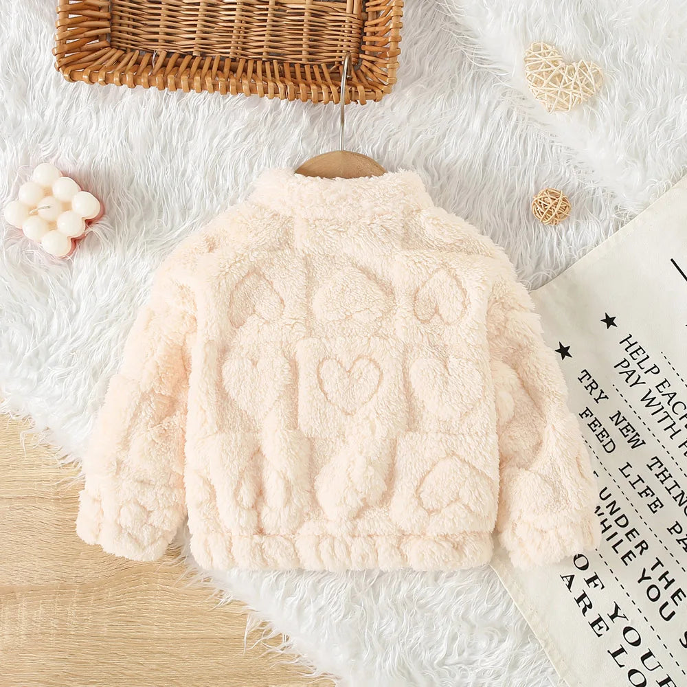 (6 Months -3 Years Old) New Autumn And Winter Baby Girl Long Sleeved Coat, Simple And Warm Children'S Clothing
