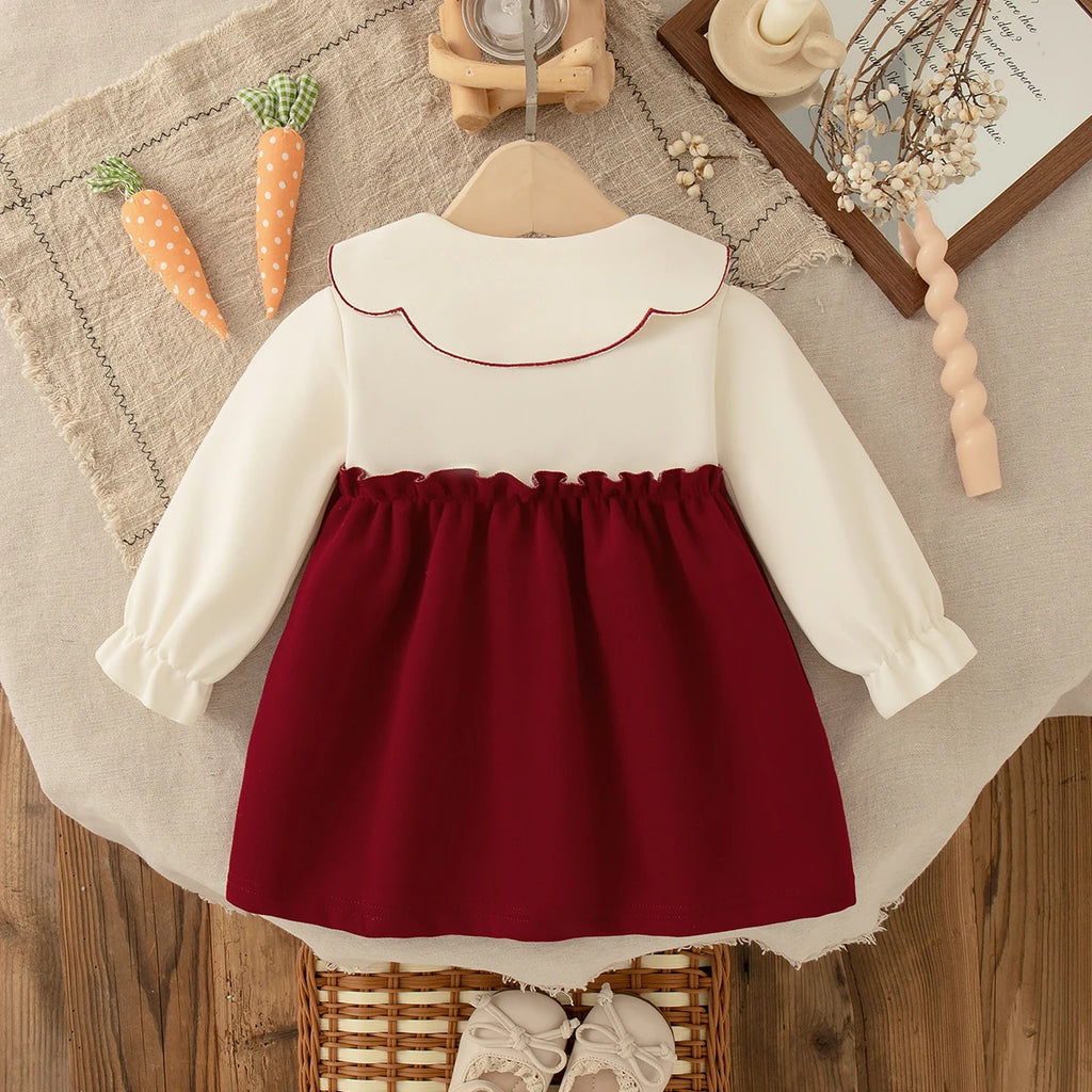 New Year'S Party Dress! Autumn New Cute Strawberry Baby Girl Dress, Red Children'S Clothing (9 Months -3 Years Old)