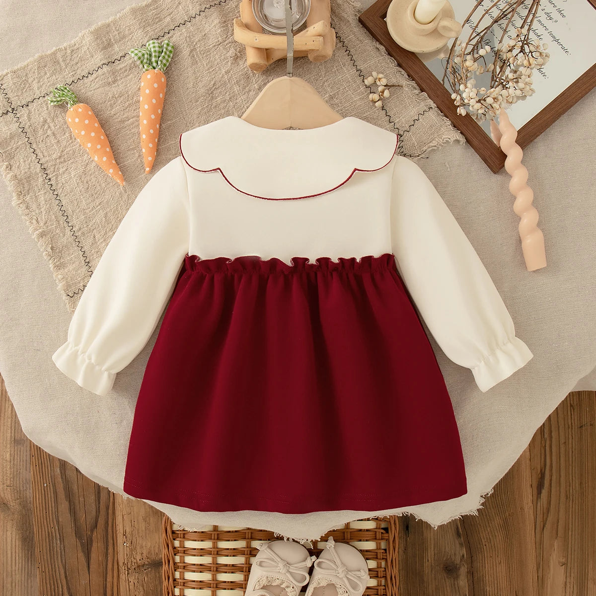 New Year'S Party Dress! Autumn New Cute Strawberry Baby Girl Dress, Red Children'S Clothing (9 Months -3 Years Old)